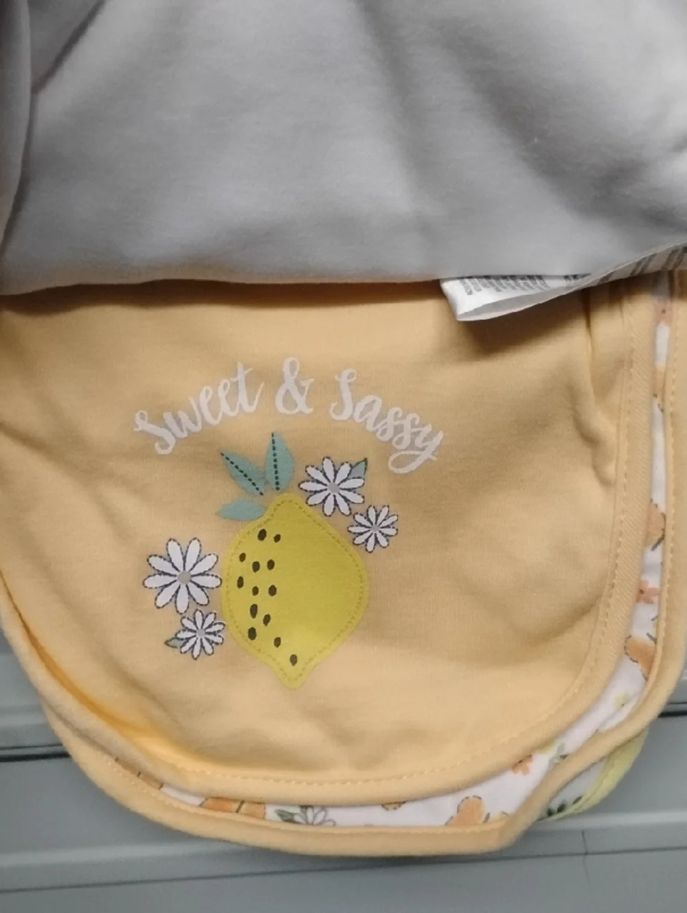 Yellow And Orange Baby Bib - 5 Pack